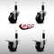 Service Caster 3'' SS Phenolic Swivel 1-1/8'' Expand Stem Caster Set 2 Total Lock Brakes, 4PK SCC-SSEXTTL20S314-PHS-2-S-2-118 - alternate 2